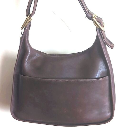VINTAGE Perfection-Coach Legacy Crescent Flap Saddlebag Crossbody 9718 DkBrown - Picture 15 of 17